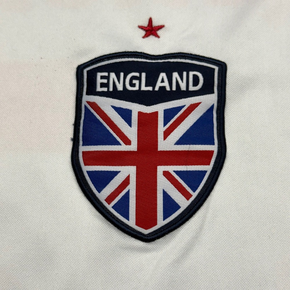 GOL England Soccer Jersey Mens Medium White Red Blue Number 7 Football Shirt - Picture 6 of 10